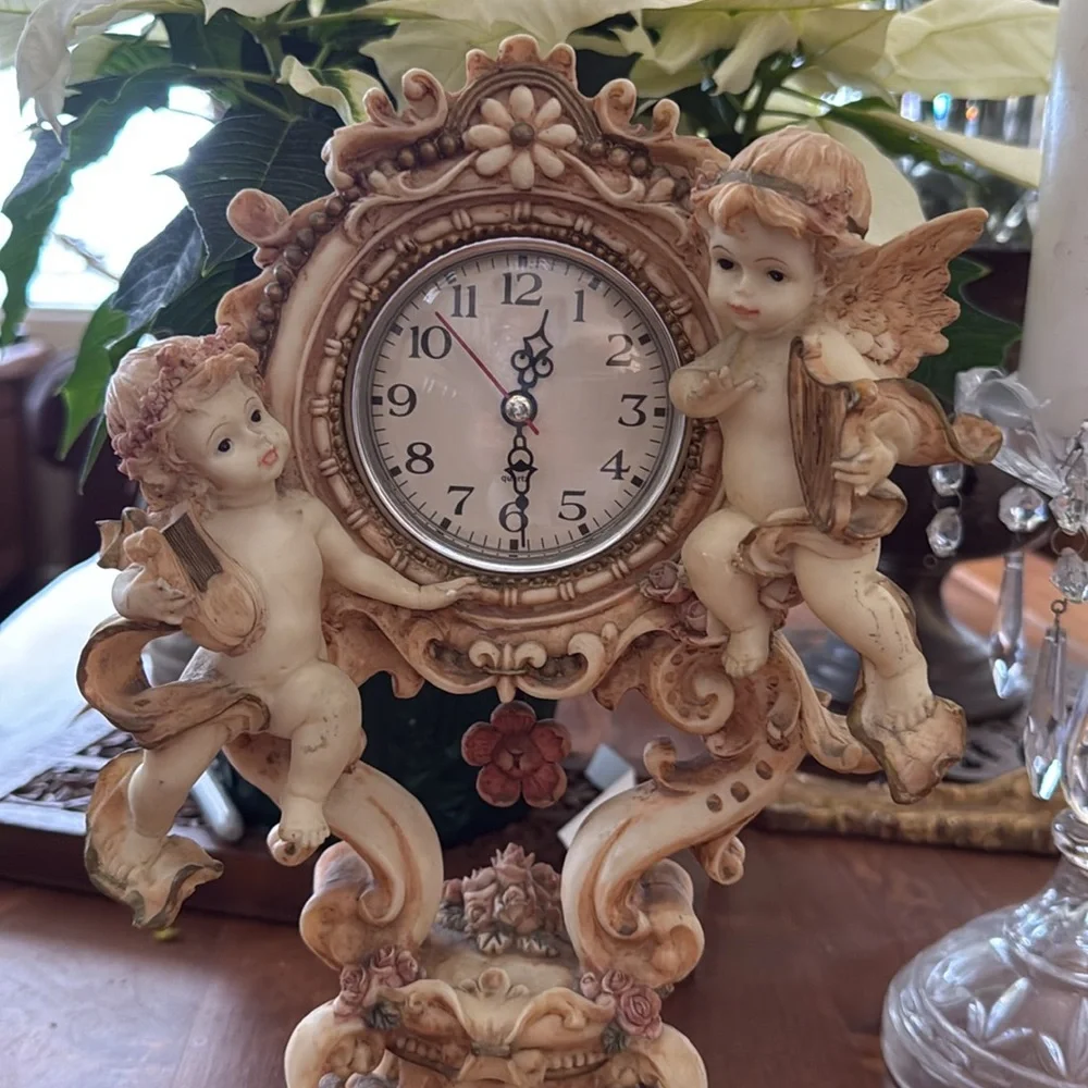 Vintage Cherub statement Clock Roccoco Baroque